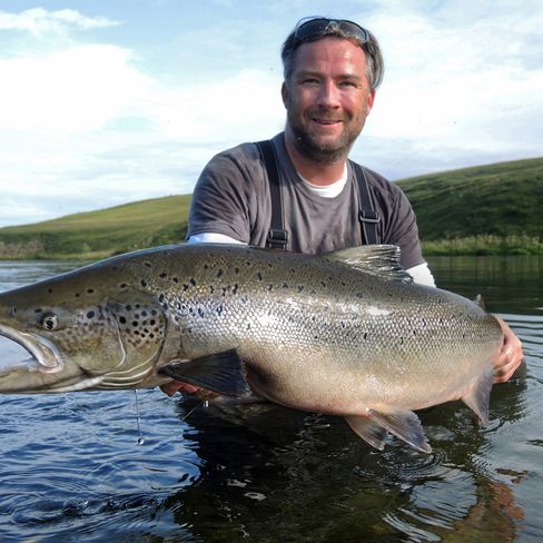 Biggest salmon in Iceland 2014. 112 cm, Laxa i Adaldal 