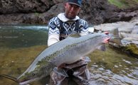 102 cm from the upper canyon on River Vididalsa