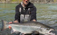 102 cm early season salmon from River Jokla