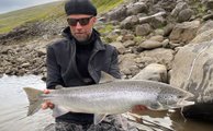 Salmon caught 66 km from the sea on River Jökla