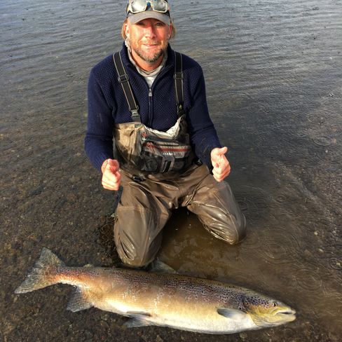 Biggest salmon of the season in Iceland 2017. 111 cm from Vididalsa