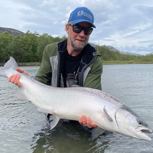 First salmon on Oldero/Lakelva 2022, 13,4 kg 